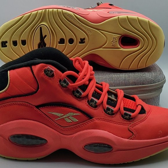 REEBOK QUESTION MID 'HOT ONES' MEN'S SIZE 8 BASKETBALL SNEAKERS (GV7093) RARE - Picture 4 of 10